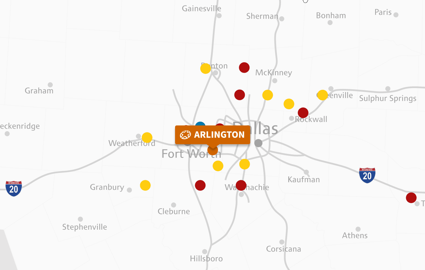 Map of Arlington location