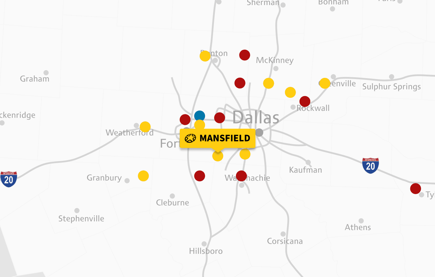 Map of Mansfield location